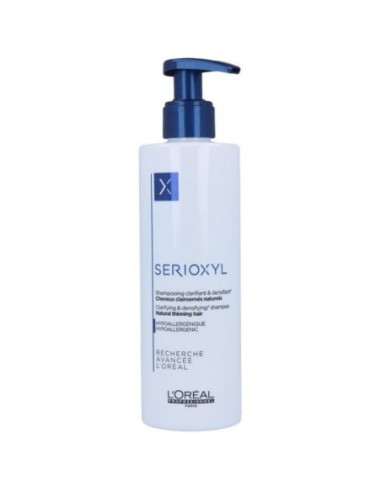 L´ORÉAL SERIOXYL CHAMPÚ HIPOALERGÉNICO 300 ML.